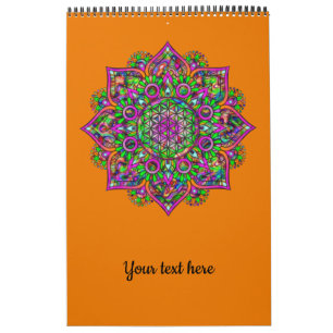 Flower Of Life - Indian Mandala 1 Calendar