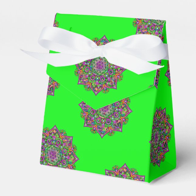 Flower Of Life - Indian Mandala 1 Favour Box (Front Side)