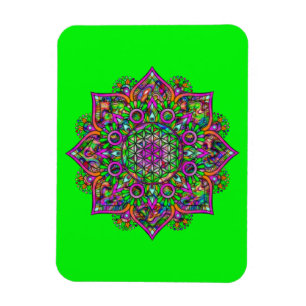 Flower Of Life - Indian Mandala 1 Magnet