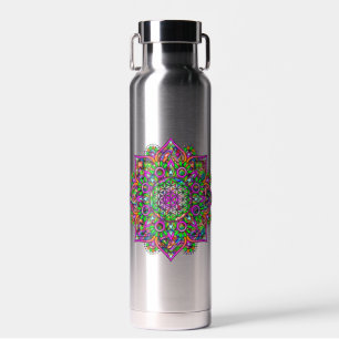Flower Of Life - Indian Mandala 1 Water Bottle