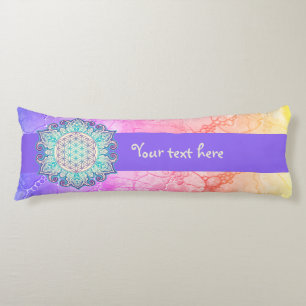 Flower Of Life - Indian Mandala 2 Body Cushion