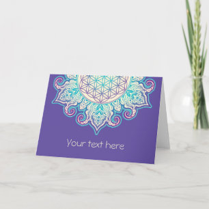 Flower Of Life - Indian Mandala 2 Card