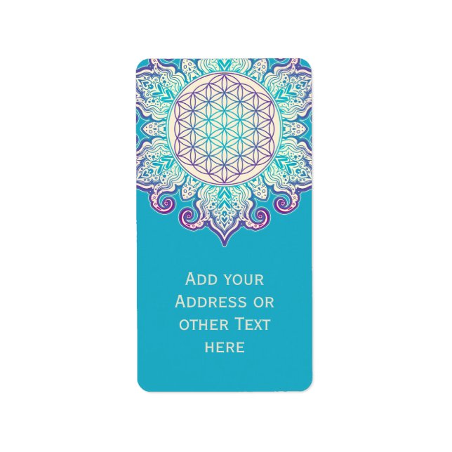 Flower Of Life - Indian Mandala 2 Label (Front)