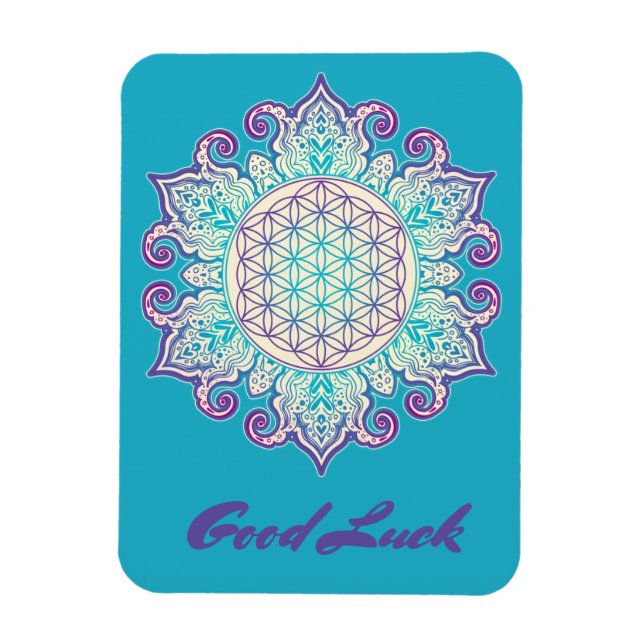 Flower Of Life - Indian Mandala 2 Magnet (Vertical)