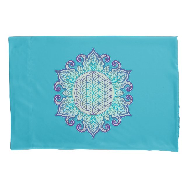 Flower Of Life - Indian Mandala 2 Pillowcase (Front)