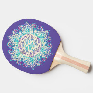 Flower Of Life - Indian Mandala 2 Ping Pong Paddle
