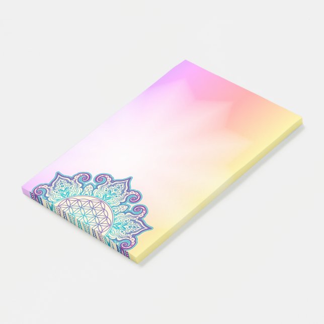 Flower Of Life - Indian Mandala 2 Post-it Notes (Angled)