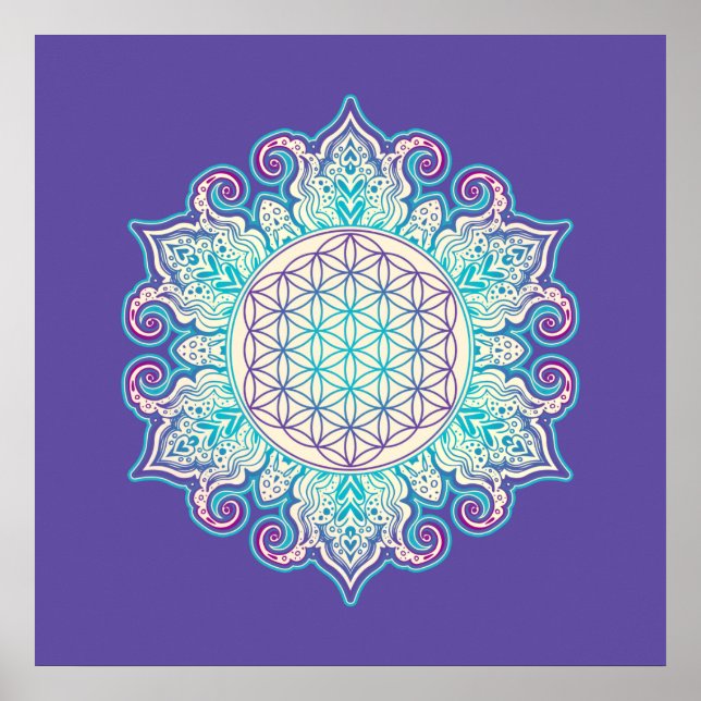Flower Of Life - Indian Mandala 2 Poster (Front)