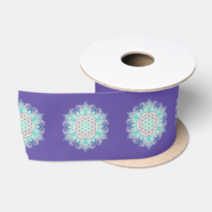 Flower Of Life - Indian Mandala 2 Satin Ribbon
