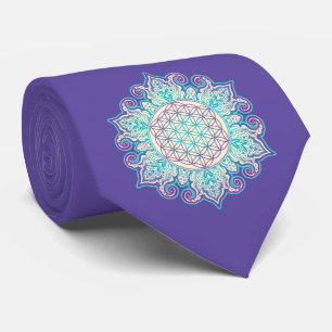 Flower Of Life - Indian Mandala 2 Tie