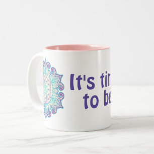 Flower Of Life - Indian Mandala 2 Two-Tone Coffee Mug