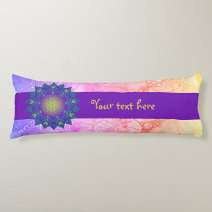 Flower Of Life - Indian Mandala 3 Body Cushion
