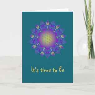 Flower Of Life - Indian Mandala 3 Card