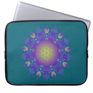 Flower Of Life - Indian Mandala 3 Laptop Sleeve