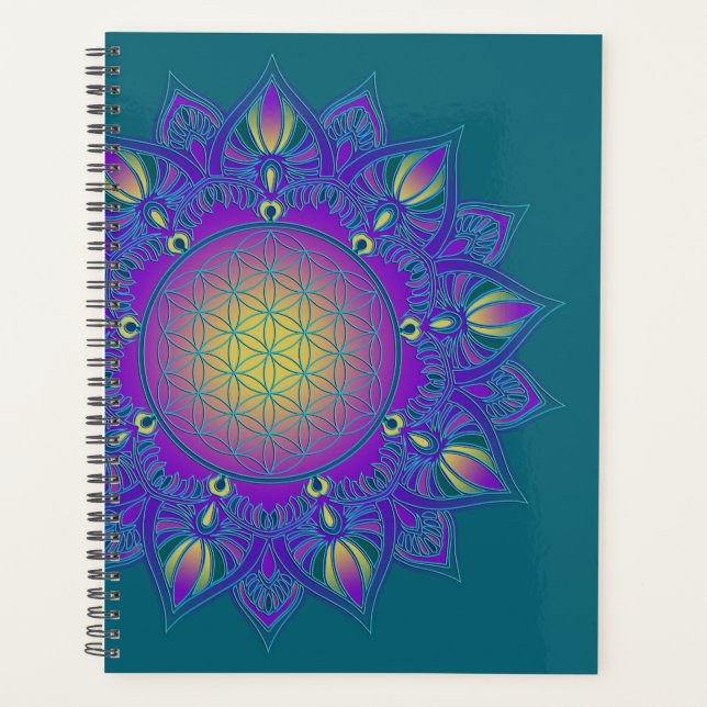 Flower Of Life - Indian Mandala 3 Planner (Front)