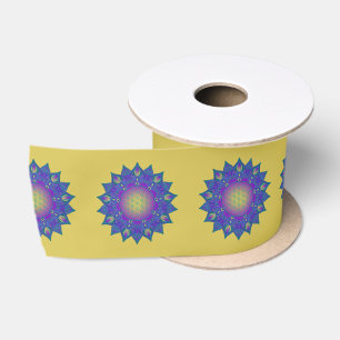 Flower Of Life - Indian Mandala 3 Satin Ribbon