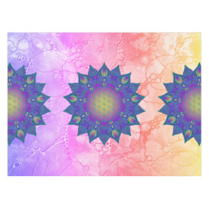 Flower Of Life - Indian Mandala 3 Tablecloth