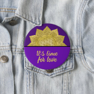 Flower Of Life - Indian Mandala 4 10 Cm Round Badge