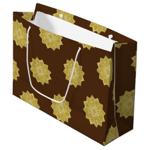 Flower Of Life - Indian Mandala 4 Large Gift Bag
