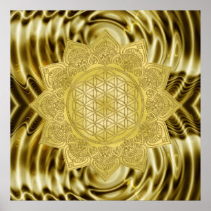 Flower Of Life - Indian Mandala 4 Poster