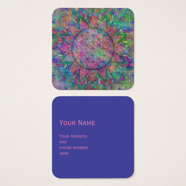 Flower Of Life - Indian Mandala 7c (Front & Back)