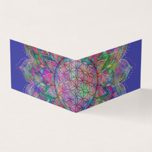 Flower Of Life - Indian Mandala 7c Business Card