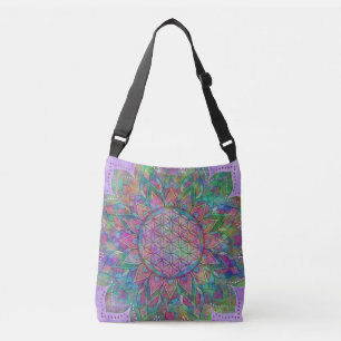 Flower Of Life - Indian Mandala 7c Crossbody Bag