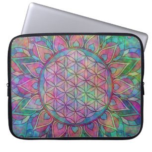 Flower Of Life - Indian Mandala 7c Laptop Sleeve