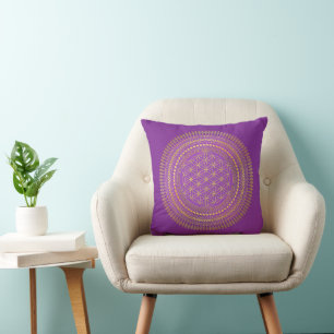Flower Of Life - Indigenous Mandala 4 Cushion