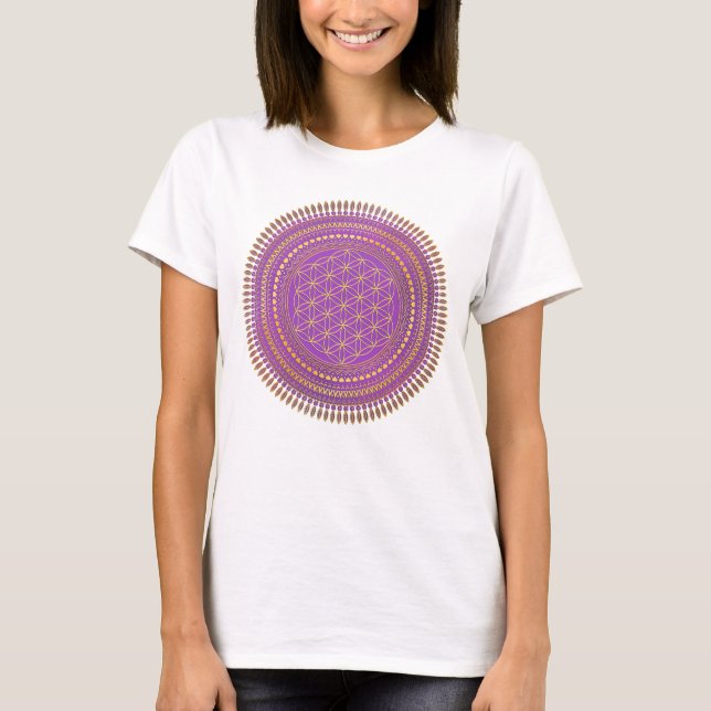 Flower Of Life - Indigenous Mandala 4 T-Shirt (Front)