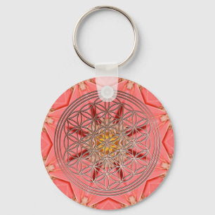 Flower of life key ring