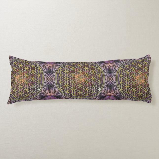 Flower Of Life - knitting seamless pattern V Body Cushion (Front)