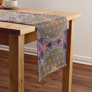 Flower Of Life - knitting seamless pattern V Long Table Runner