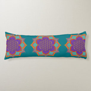Flower of Life - LOTUS ornaments gold I Body Cushion