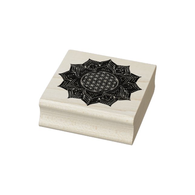 Flower of Life - LOTUS ornaments gold I Rubber Stamp (Stamp)