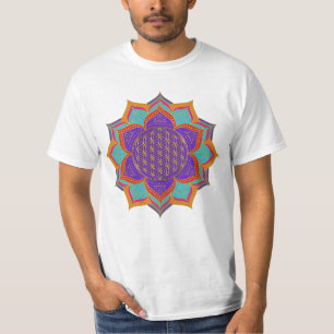 Flower of Life - LOTUS ornaments gold I T-Shirt