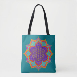 Flower of Life - LOTUS ornaments gold I Tote Bag