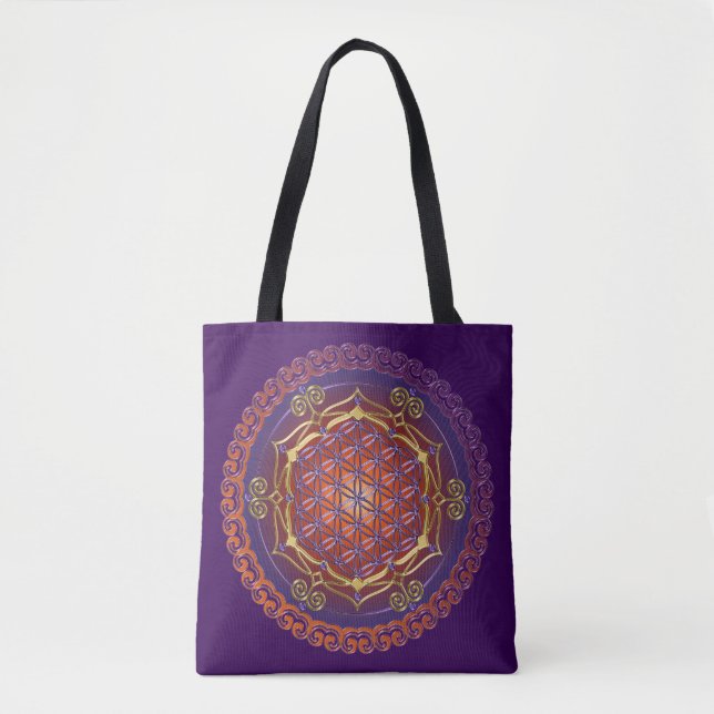 Flower Of Life - Lotus Ornaments ! Tote Bag (Front)
