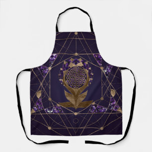Flower of Life Lotus - Sacred Geometry Ornament Apron