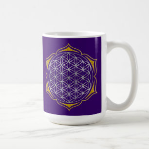 Flower Of Life - Lotus silver gold Coffee Mug