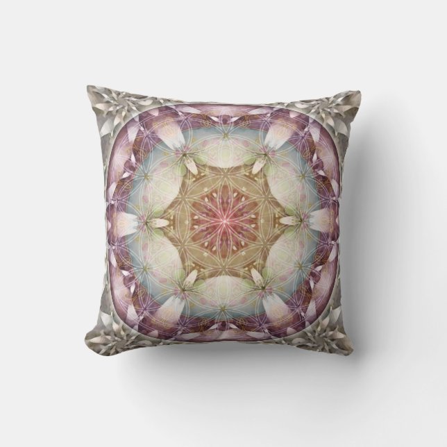 Flower of Life Mandala 13 Pillow (Front)