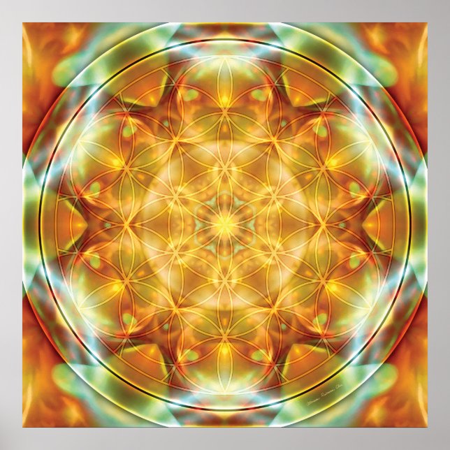 Flower of Life Mandala 16 Poster (Front)
