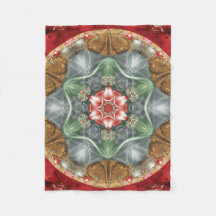 Flower of LIfe Mandala 2 Fleece Blanket