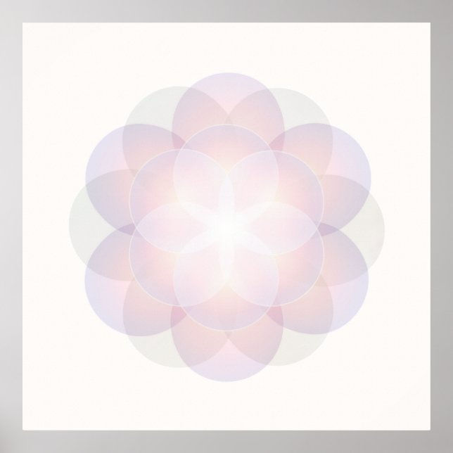 Flower of Life Mandala Art Meditation Poster (Front)