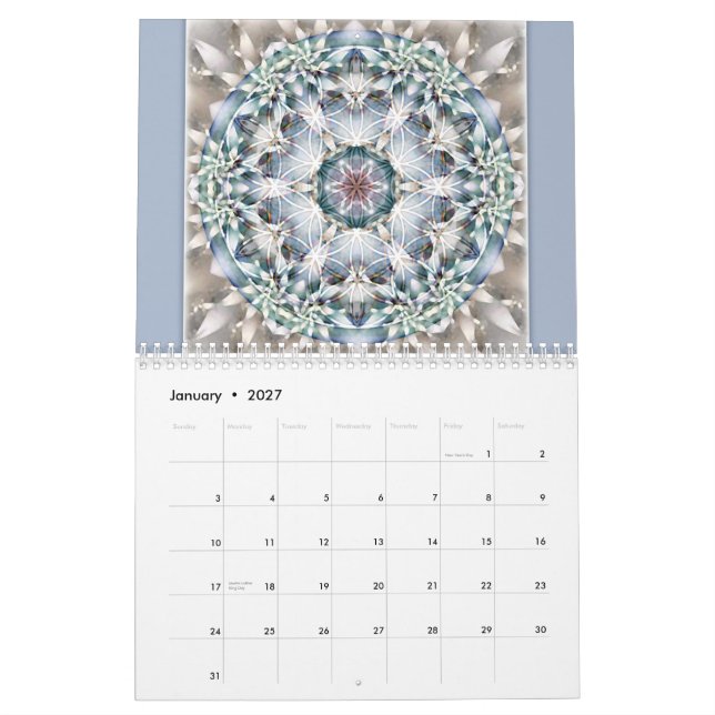 Flower of Life Mandala Calendar 2015 (Jan 2027)