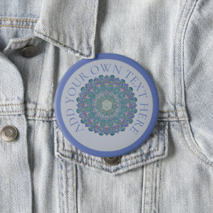 Flower Of Life - Mandala India Style 1 10 Cm Round Badge