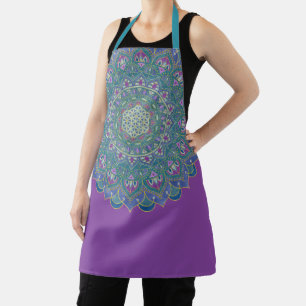 Flower Of Life - Mandala India Style 1 Apron