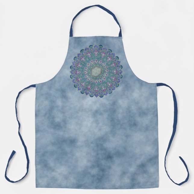 Flower Of Life - Mandala India Style 1 Apron (Front)