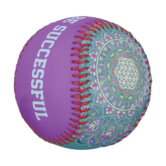 Flower Of Life - Mandala India Style 1 Baseball (Angled)