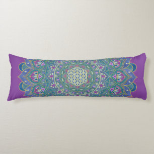 Flower Of Life - Mandala India Style 1 Body Cushion